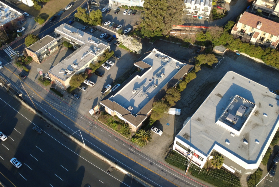 Aerial Photo of 4136 Redwood Highway, San Rafael, CA