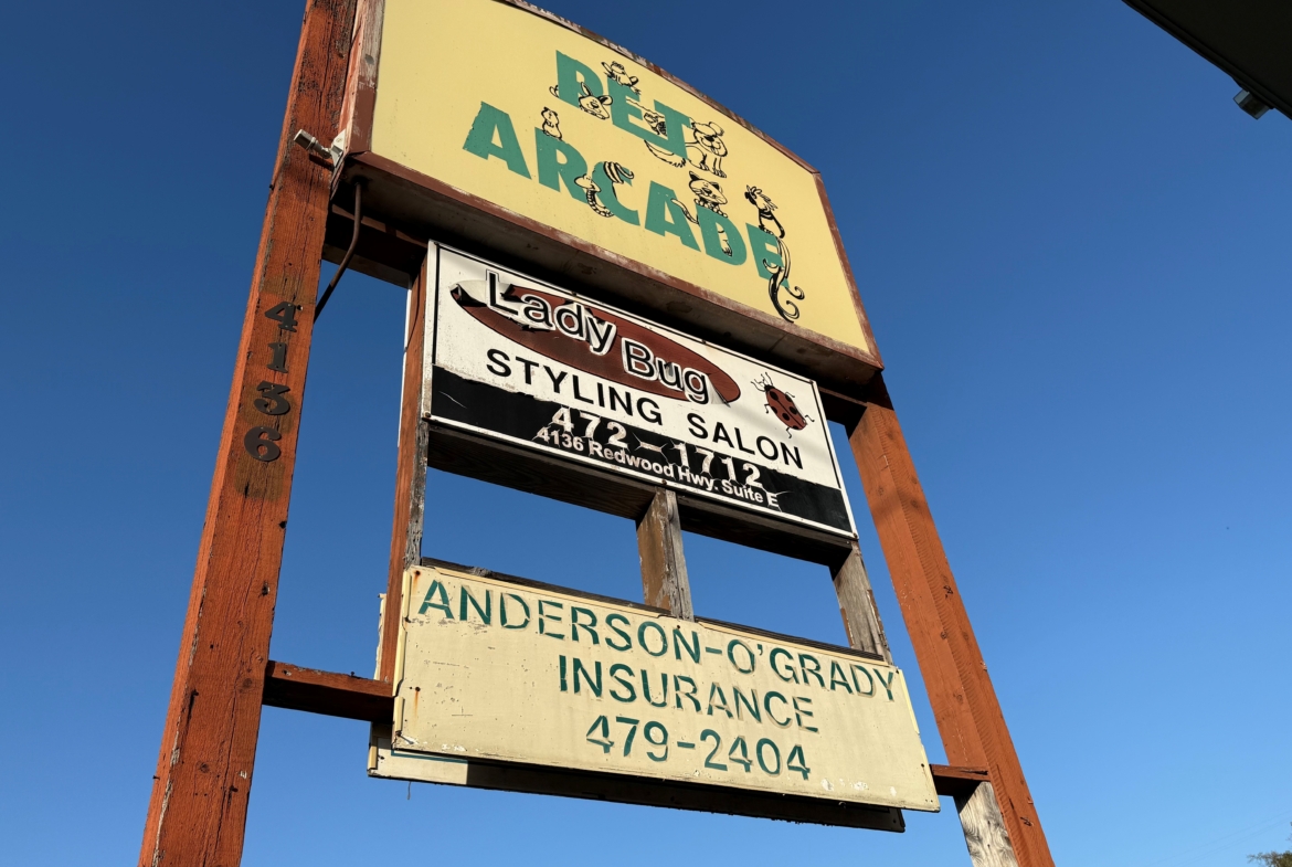 Photo of the monument sign at 4136 Redwood Highway, San Rafael, CA